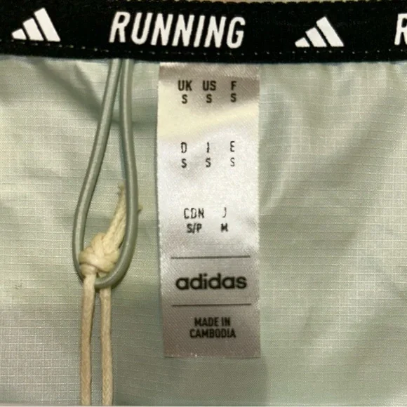 NWT Adidas Women's Small Green WIND.RDY Zip Up Hooded Sporty Windbreaker Jacket - Picture 6 of 16